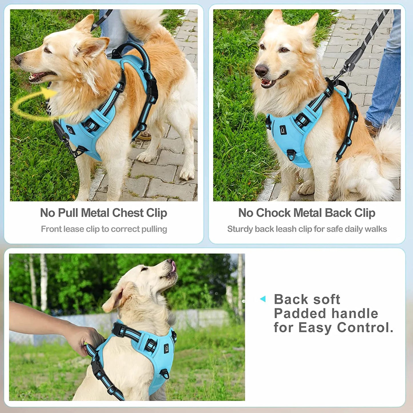 Harnais Anti-Traction Ergonomique pour Chien — Confort & Sécurité Maximale