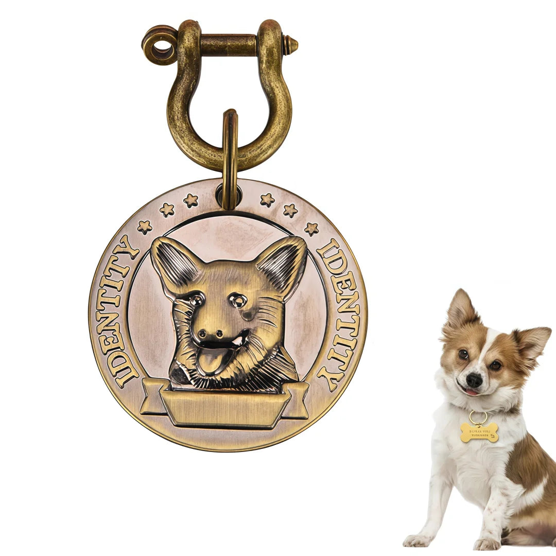 Médaille Personnalisée Gravée pour Chien Nom & Numéro de Téléphone