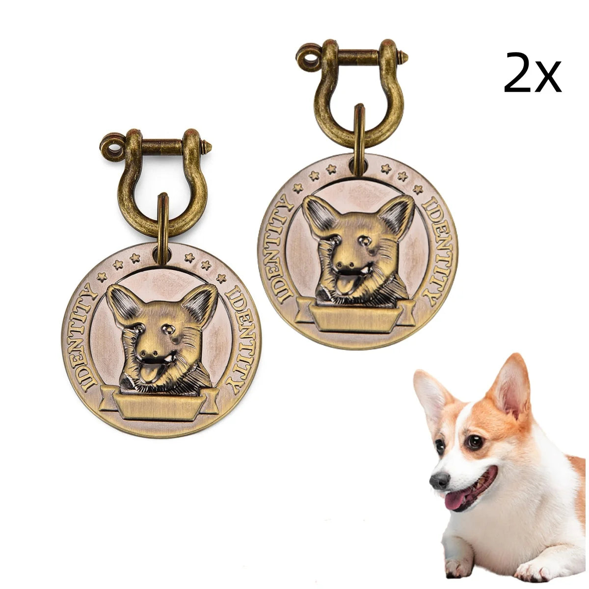 Médaille Personnalisée Gravée pour Chien Nom & Numéro de Téléphone
