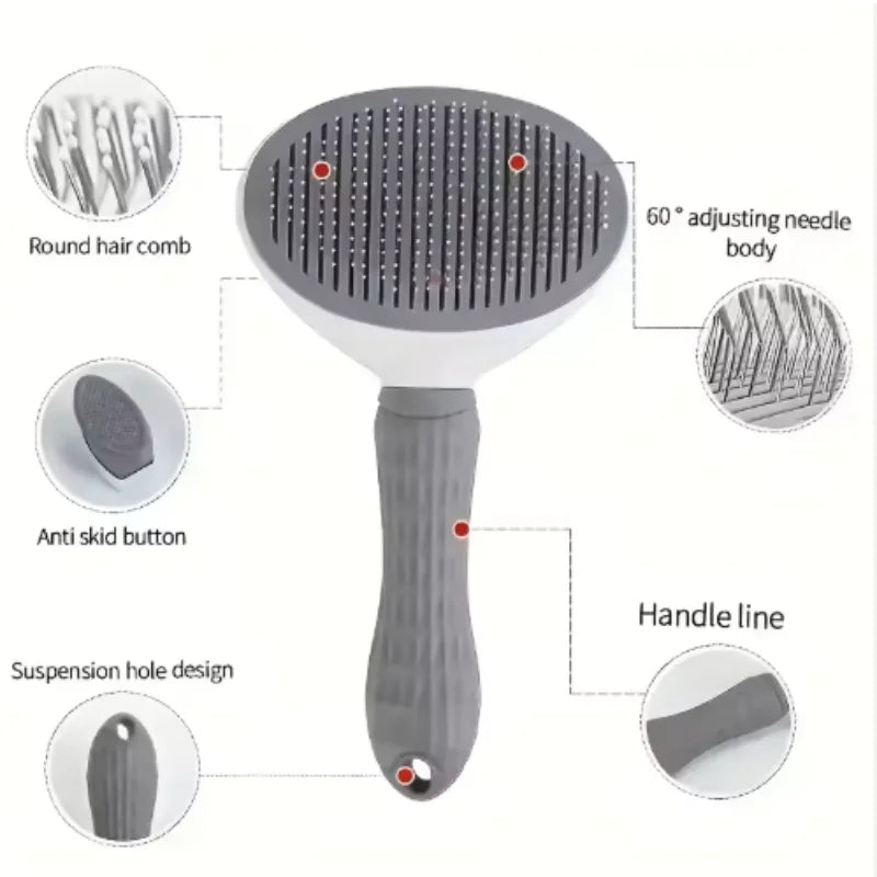 Brosse Auto-Nettoyante pour Chien — Retire les Poils en 1 Clic